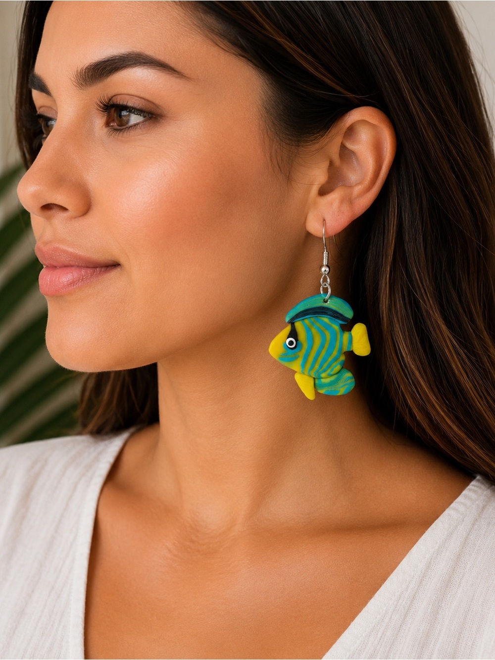 Oceana Trading Tropical Fish Dangle Earrings Colorful Coastal‎ Beach NWT